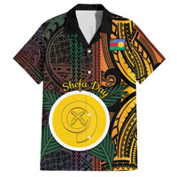 Personalised Shefa Day Hawaiian Shirt Happy June 18 Vanuatu Province LT14 Black - Polynesian Pride