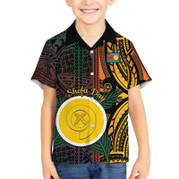 Personalised Shefa Day Kid Hawaiian Shirt Happy June 18 Vanuatu Province