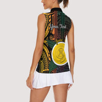 Personalised Shefa Day Women Sleeveless Polo Shirt Happy June 18 Vanuatu Province