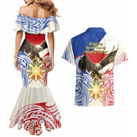 Philippines Independence Day Couples Matching Mermaid Dress and Hawaiian Shirt Pilipinas Eagle 126th Anniversary LT14 - Polynesian Pride