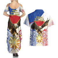 Philippines Independence Day Couples Matching Summer Maxi Dress and Hawaiian Shirt Pilipinas Eagle 126th Anniversary LT14 - Polynesian Pride