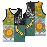 Personalised Rugby 2025 Championship Basketball Jersey Combination of Southern Hemisphere Countries LT14 - Polynesian Pride