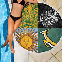 Rugby 2025 Championship Beach Blanket Combination of Southern Hemisphere Countries - Polynesian Pride