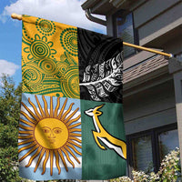 Rugby 2025 Championship Garden Flag Combination of Southern Hemisphere Countries - Polynesian Pride