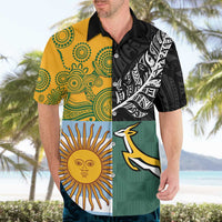 Personalised Rugby 2025 Championship Hawaiian Shirt Combination of Southern Hemisphere Countries - Polynesian Pride