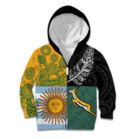 Personalised Rugby 2025 Championship Kid Hoodie Combination of Southern Hemisphere Countries - Polynesian Pride