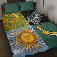 Rugby 2025 Championship Quilt Bed Set Combination of Southern Hemisphere Countries - Polynesian Pride