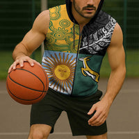 Personalised Rugby 2025 Championship Sleeveless Zip Hoodie Combination of Southern Hemisphere Countries LT14 - Polynesian Pride