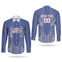 Custom Manu Samoa Rugby 2026 Couples Matching Short Sleeve Bodycon Dress and Long Sleeve Button Shirt Samoan Pattern LT14 - Polynesian Pride
