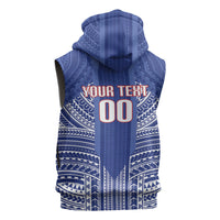 Custom Manu Samoa Rugby 2026 Sleeveless Zip Hoodie Samoan Pattern