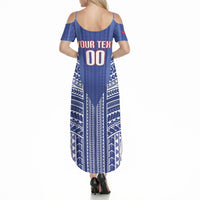 Custom Manu Samoa Rugby 2026 Summer Maxi Dress Samoan Pattern LT14 - Polynesian Pride