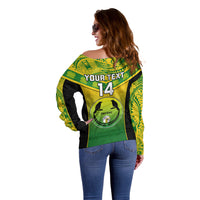 Custom Papua New Guinea Rugby Off Shoulder Sweater Enga Mioks PNG Polynesian Pattern LT14 - Polynesian Pride
