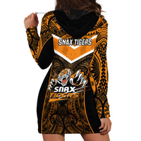 Papua New Guinea Rugby Hoodie Dress Lae Snax Tigers PNG Polynesian Pattern LT14 - Polynesian Pride