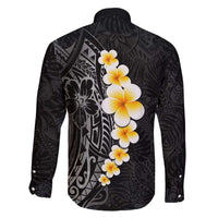 Black Tropical Plumeria With Galaxy Polynesian Art Family Matching Puletasi and Hawaiian Shirt LT14 - Polynesian Pride