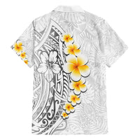 White Tropical Plumeria With Galaxy Polynesian Art Hawaiian Shirt LT14 - Polynesian Pride