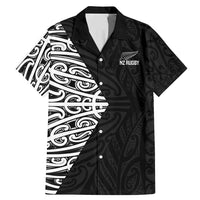 New Zealand Silver Fern Rugby Custom Family Matching Mermaid Dress and Hawaiian Shirt Maori Koru Go Black Fern - Polynesian Pride
