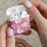 Pink Aloha Hawaii AirPods Case Monstera Hibiscus Plumeria Seamless Vibes - Polynesian Pride