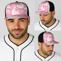 Pink Aloha Hawaii Baseball Net Cap Monstera Hibiscus Plumeria Seamless Vibes LT14 - Polynesian Pride
