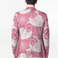 Pink Aloha Hawaii Blazer Monstera Hibiscus Plumeria Seamless Vibes - Polynesian Pride