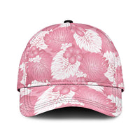 Pink Aloha Hawaii Classic Cap Monstera Hibiscus Plumeria Seamless Vibes LT14 Universal Fit Pink - Polynesian Pride