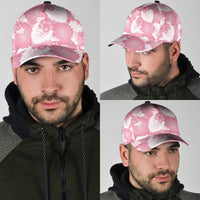 Pink Aloha Hawaii Classic Cap Monstera Hibiscus Plumeria Seamless Vibes LT14 - Polynesian Pride