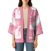 Pink Aloha Hawaii Kimono Monstera Hibiscus Plumeria Seamless Vibes - Polynesian Pride