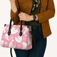 Pink Aloha Hawaii Leather Bag Monstera Hibiscus Plumeria Seamless Vibes LT14 - Polynesian Pride