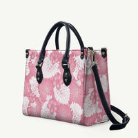 Pink Aloha Hawaii Leather Bag Monstera Hibiscus Plumeria Seamless Vibes LT14 - Polynesian Pride