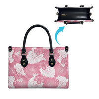 Pink Aloha Hawaii Leather Bag Monstera Hibiscus Plumeria Seamless Vibes LT14 - Polynesian Pride