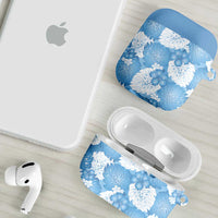 Blue Aloha Hawaii AirPods Case Monstera Hibiscus Plumeria Seamless Vibes LT14 - Polynesian Pride