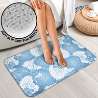 Blue Aloha Hawaii Bathroom Set Monstera Hibiscus Plumeria Seamless Vibes - Polynesian Pride