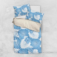 Blue Aloha Hawaii Bedding Set Monstera Hibiscus Plumeria Seamless Vibes - Polynesian Pride