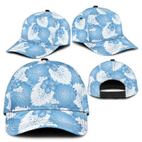 Blue Aloha Hawaii Classic Cap Monstera Hibiscus Plumeria Seamless Vibes - Polynesian Pride