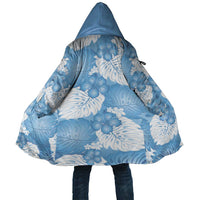 Blue Aloha Hawaii Cloak Monstera Hibiscus Plumeria Seamless Vibes - Polynesian Pride
