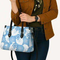 Blue Aloha Hawaii Leather Bag Monstera Hibiscus Plumeria Seamless Vibes LT14 - Polynesian Pride