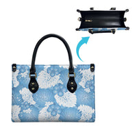 Blue Aloha Hawaii Leather Bag Monstera Hibiscus Plumeria Seamless Vibes LT14 - Polynesian Pride