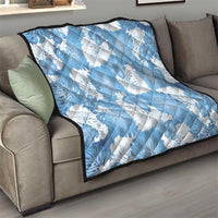 Blue Aloha Hawaii Quilt Monstera Hibiscus Plumeria Seamless Vibes - Polynesian Pride