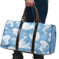 Blue Aloha Hawaii Travel Bag Monstera Hibiscus Plumeria Seamless Vibes - Polynesian Pride