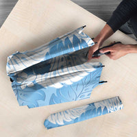 Blue Aloha Hawaii Umbrella Monstera Hibiscus Plumeria Seamless Vibes - Polynesian Pride