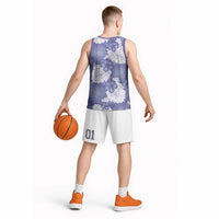 Purple Aloha Hawaii Basketball Jersey Monstera Hibiscus Plumeria Seamless Vibes - Polynesian Pride