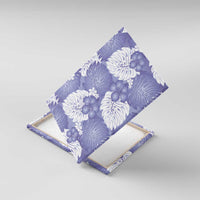 Purple Aloha Hawaii Canvas Wall Art Monstera Hibiscus Plumeria Seamless Vibes - Polynesian Pride