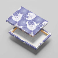 Purple Aloha Hawaii Canvas Wall Art Monstera Hibiscus Plumeria Seamless Vibes - Polynesian Pride