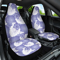 Purple Aloha Hawaii Car Seat Cover Monstera Hibiscus Plumeria Seamless Vibes - Polynesian Pride
