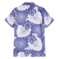 Purple Aloha Hawaii Family Matching Long Sleeve Bodycon Dress and Hawaiian Shirt Monstera Hibiscus Plumeria Seamless Vibes - Polynesian Pride