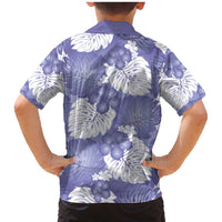 Purple Aloha Hawaii Family Matching Mermaid Dress and Hawaiian Shirt Monstera Hibiscus Plumeria Seamless Vibes - Polynesian Pride