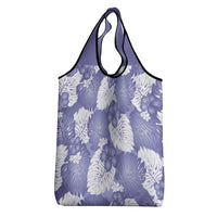 Purple Aloha Hawaii Grocery Bag Monstera Hibiscus Plumeria Seamless Vibes - Polynesian Pride