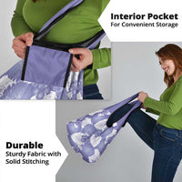 Purple Aloha Hawaii Grocery Bag Monstera Hibiscus Plumeria Seamless Vibes - Polynesian Pride