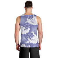 Purple Aloha Hawaii Men Tank Top Monstera Hibiscus Plumeria Seamless Vibes - Polynesian Pride