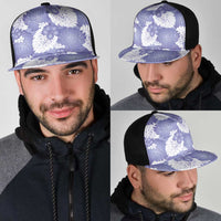 Purple Aloha Hawaii Mesh Trucker Cap Monstera Hibiscus Plumeria Seamless Vibes LT14 - Polynesian Pride