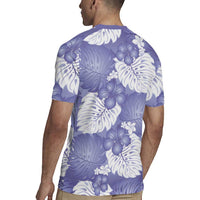 Purple Aloha Hawaii Rugby Jersey Monstera Hibiscus Plumeria Seamless Vibes - Polynesian Pride